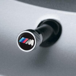 Bouchon de valve logo BMW ( Bleu et Blanc ) ( Noir ) LBQ16